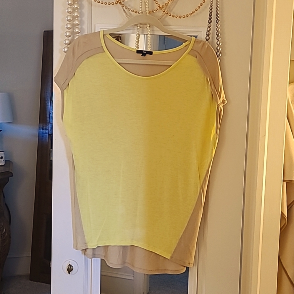 Gap Small Short Sleeve Shirt Nude/Yellow